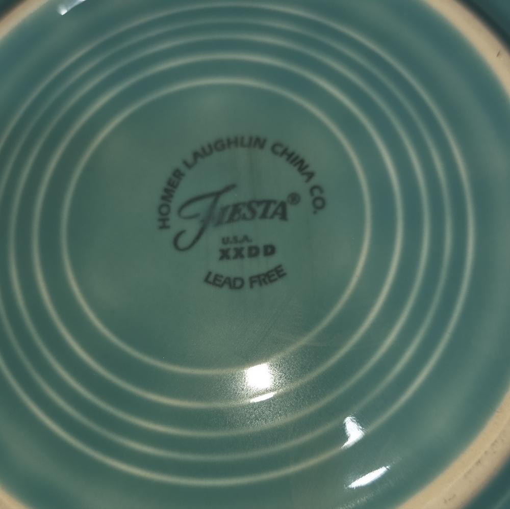 Vintage Turquoise Fiesta Salad Plate - Picture 4 of 8